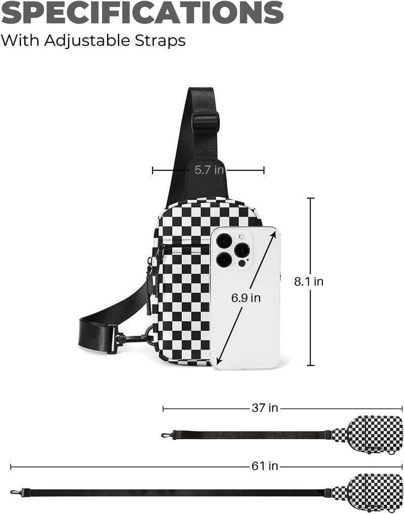 CHOLISS Small Sling Bag for Women and Men, Crossbody Bags Trendy Fanny Packs Chest Bag with Extended Strap - Image 5